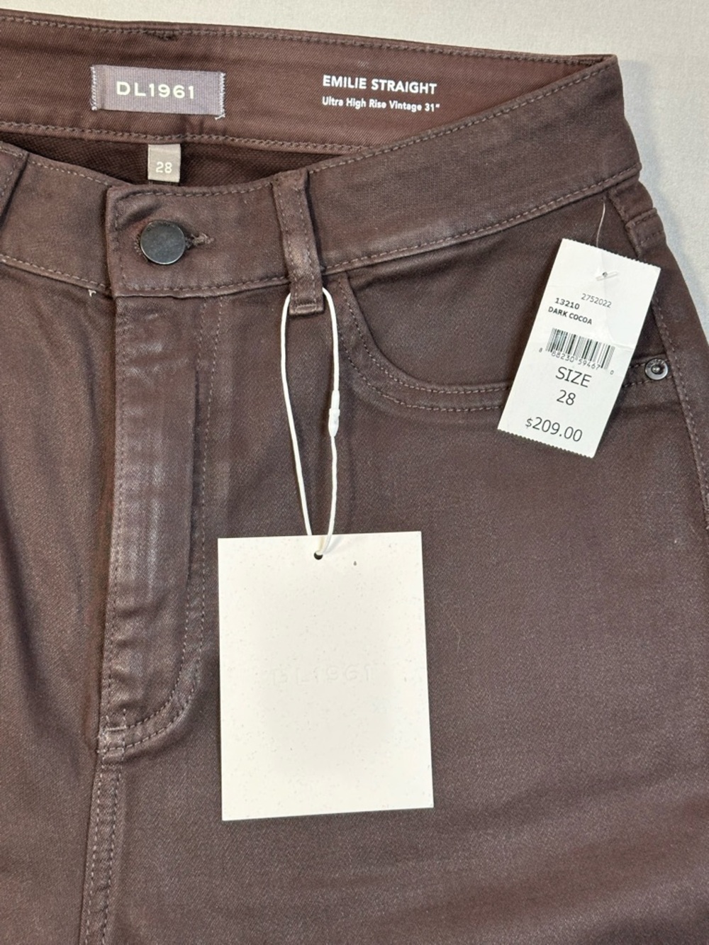 NWT DL1961 Emilie Straight Ultra High Rise Vintage 31" Ultimate Knit - Womens 28 - Picture 9 of 16